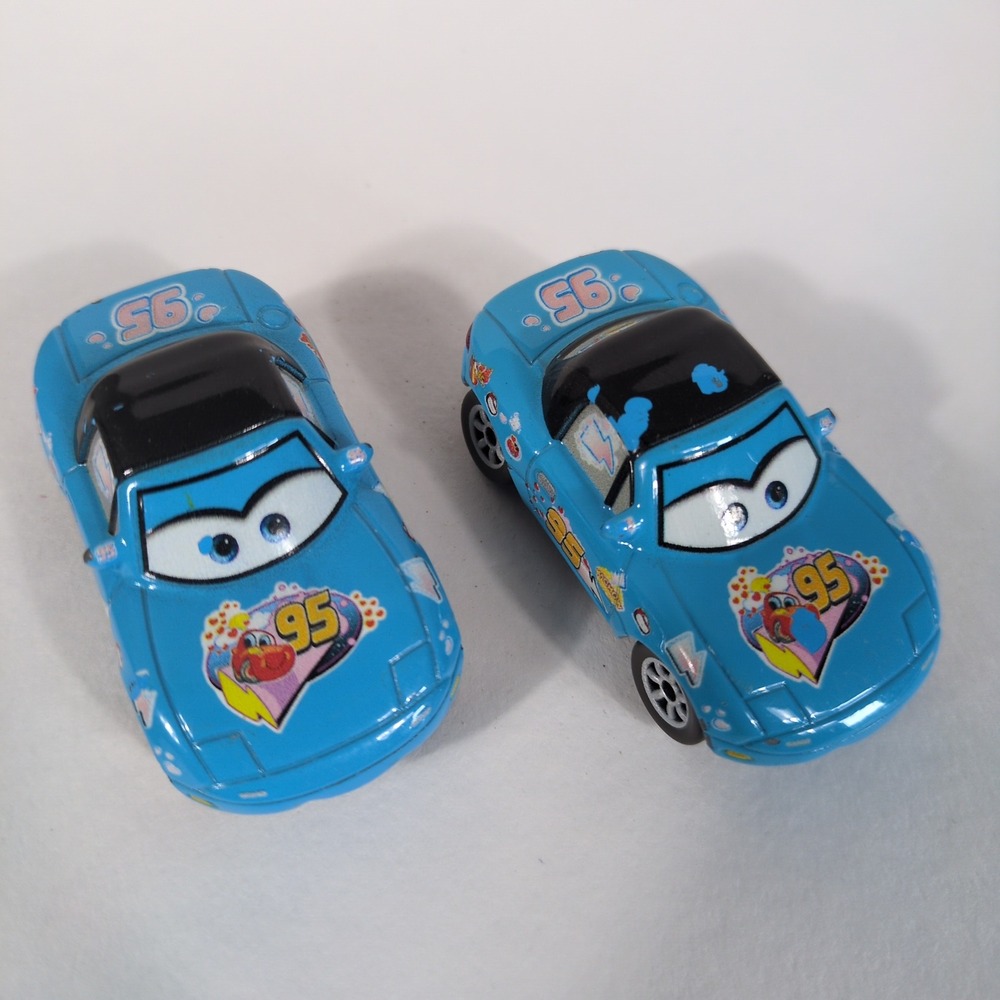 Disney Pixar Cars Mia and Tia Blue Mazda Miata Diecast 1:55 Mattel Lot of 2